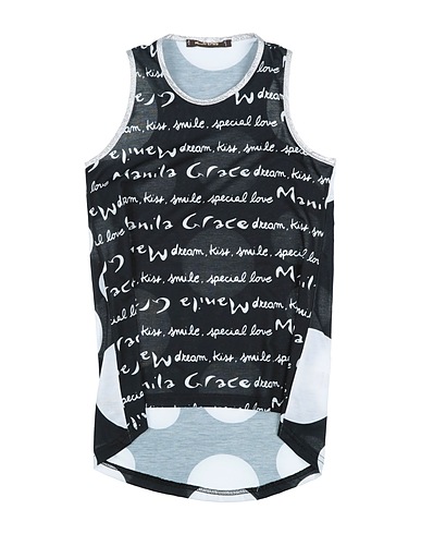 MANILA GRACE Tanktop Schwarz 95% Polyester, 5% Bio-Polyester