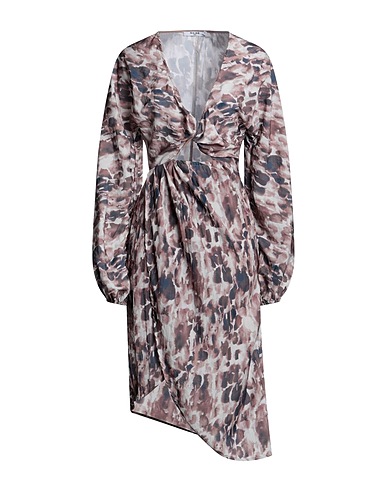 NA-KD Midi dress Brown 65% Viscose, 35% Polyester