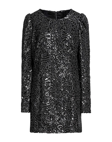 MARCIANO by GUESS Short dress Black 91% Polyester, 9% Metallic fiber