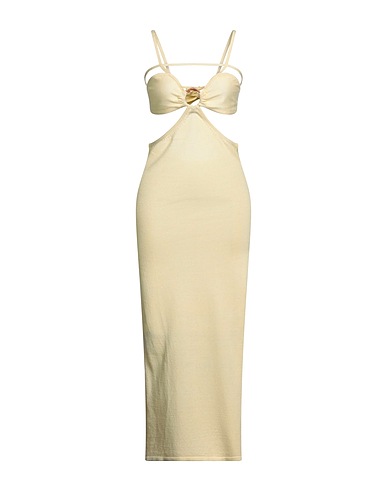 NA-KD Long dress Pastel yellow 50% Acrylic, 50% Polyester