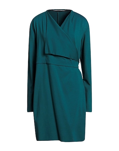ALESSIO BARDELLE Short dress Deep teal 65% Viscose, 32% Nylon, 3% Elastane