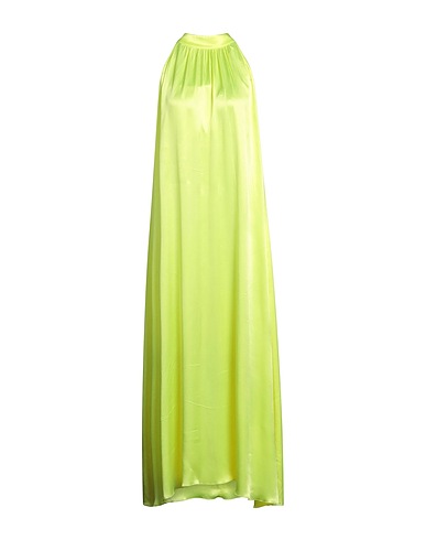 1-ONE Long dress Yellow 75% Acetate, 25% Silk