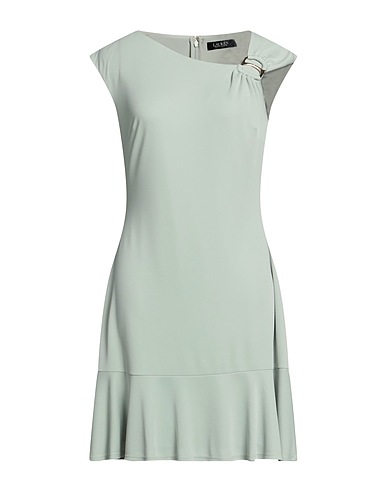 LAUREN RALPH LAUREN Short dress Sage green 94% Polyester, 6% Elastane