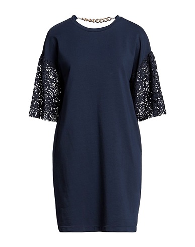 KARTIKA Short dress Midnight blue 95% Cotton, 5% Elastane, Viscose, Polyamide, Polyester
