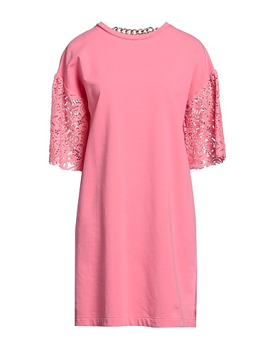 KARTIKA Kurzes Kleid Rosa 95% Baumwolle, 5% Elastan, Viskose, Polyamid, Polyester
