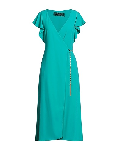 PATRIZIA PEPE SERA Midi dress Emerald green 89% Polyester, 11% Elastane