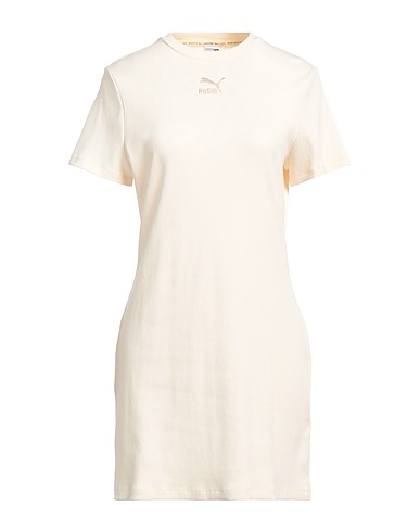 PUMA Short dress Off white 58% Cotton, 39% Polyester, 3% Elastane
