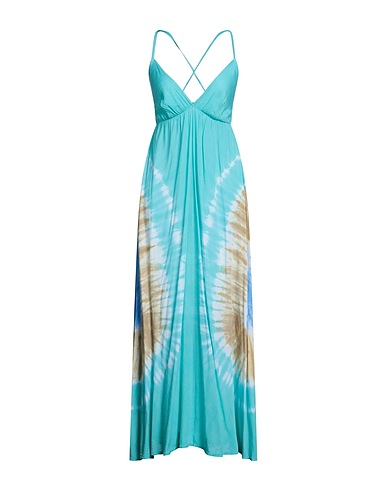 TARIFA SOUL Vestito lungo Turchese 100% Rayon