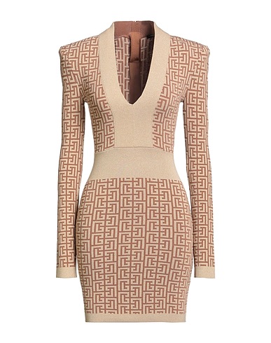 BALMAIN Short dress 76% Viscose, 16% Polyester, 4% Other Fibres, 3% Metallized polyamide, 1% Elastane