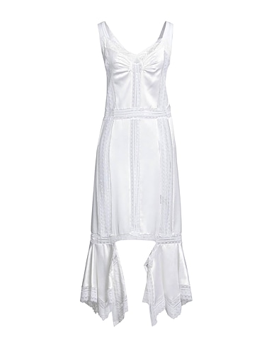 BURBERRY Midi dress White 100% Silk, Polyamide