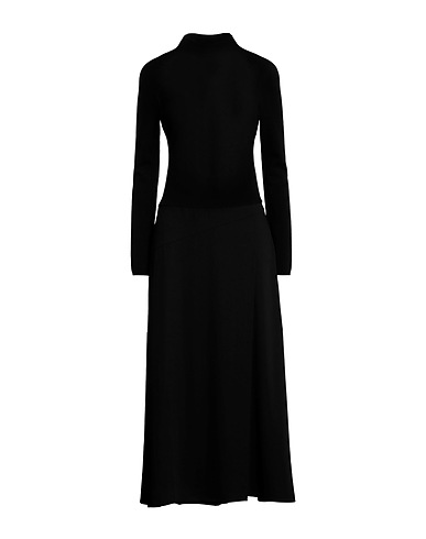 VINCE. Midi dress Black 90% Wool, 10% Cashmere, Polyester