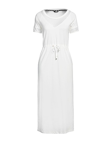 LIU •JO Midi dress White 95% Cotton, 5% Elastane, Polyester