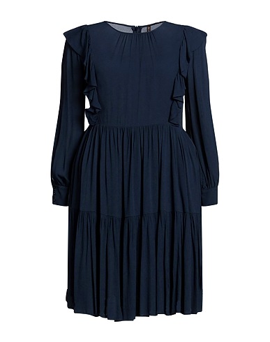 MANILA GRACE Pleated dress Navy blue 100% Viscose