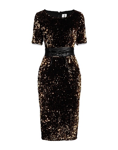 MY SECRET BLACK DRESS Midi dress Black 100% Polyester