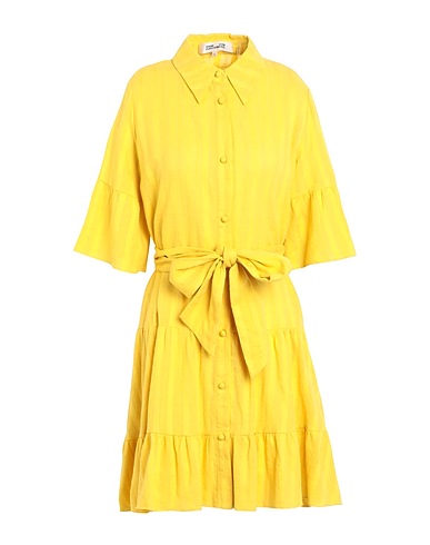 DIANE VON FURSTENBERG Office dress Yellow 100% Cotton