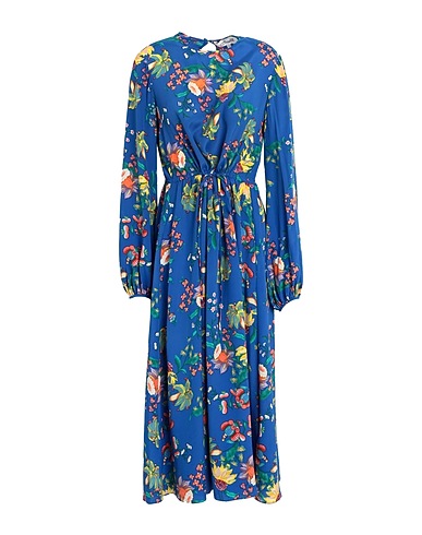 DIANE VON FURSTENBERG Midi dress Blue 66% Viscose, 34% Silk