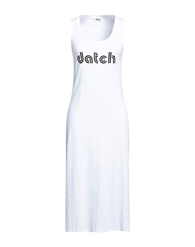 DATCH Midi-Kleid Weiß 94% Baumwolle, 6% Elastan