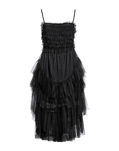 MY SECRET BLACK DRESS Vestito midi Nero 95% Poliestere, 5% Elastan