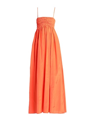 .TESSA Long dress Orange 52% Silk, 48% Cotton