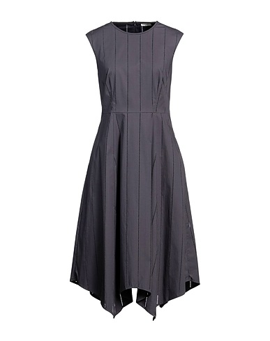 PESERICO Midi dress Charcoal 95% Cotton, 5% Elastane