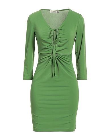 HAVEONE Sheath dress Green 95% Polyester, 5% Elastane
