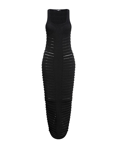 BALMAIN Midi dress Black 81% Viscose, 17% Polyester, 2% Polyamide