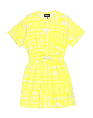 EMPORIO ARMANI Dress Yellow 96% Cotton, 4% Elastane