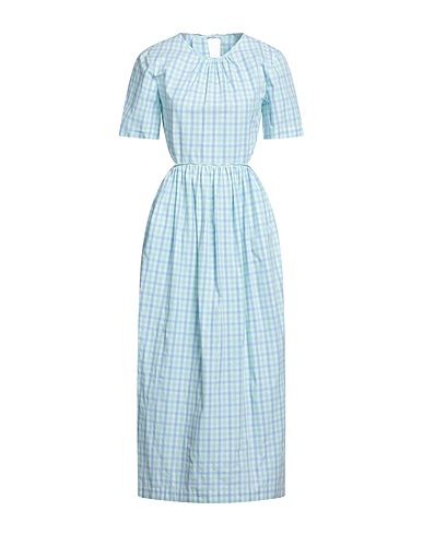 SEMICOUTURE Langes Kleid Hellblau 100% Baumwolle