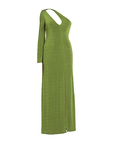 HAVEONE Long dress Lime green 92% Polyester, 8% Elastic fibres