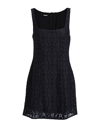 DESIGUAL Kurzes Kleid Schwarz 100% Recyceltes Polyester