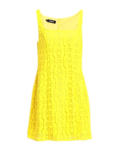 DESIGUAL Short dress Yellow 100% Recycled polyester
