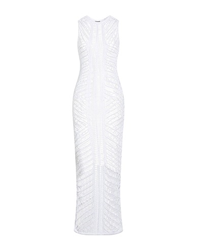MOEVA Long dress White 80% Polyamide, 20% Elastane