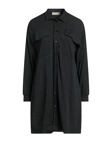 HAVEONE Shirt dress Deep teal 65% Viscose, 18% Metal, 12% Polyamide, 5% Elastane