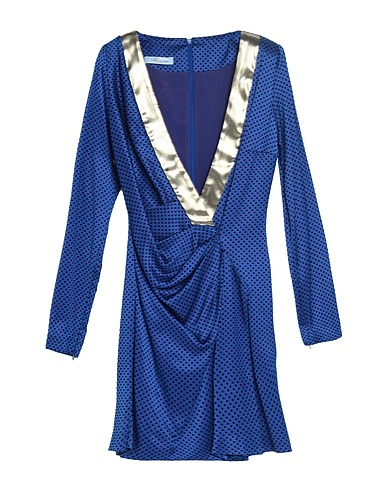 MSGM Short dress Blue 100% Polyester, Silk, Viscose