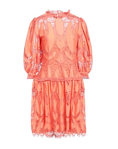 ALBERTA FERRETTI Short dress Salmon pink 100% Cotton