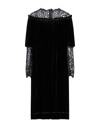 DOLCE&GABBANA Midi dress Black 75% Viscose, 14% Silk, 8% Cotton, 3% Polyamide