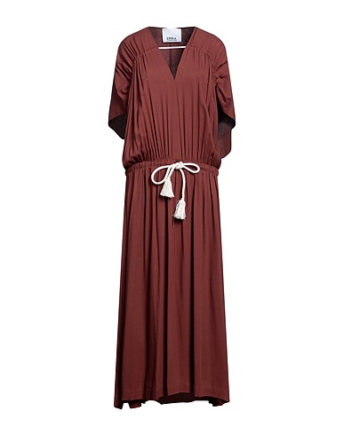 ERIKA CAVALLINI Long dress Brown 100% Viscose