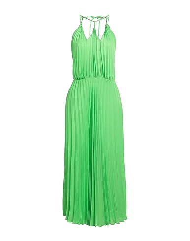 SANDRO Long dress Green 100% Polyester