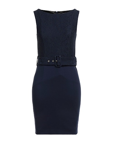 FRACOMINA Short dress Midnight blue 70% Viscose, 25% Nylon, 5% Elastane