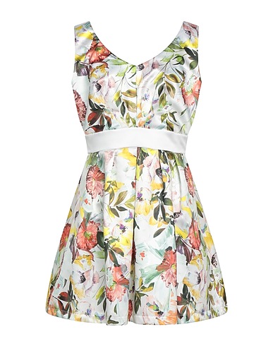 ENHLÈ MILANO Pleated dress White 100% Polyester, Elastane