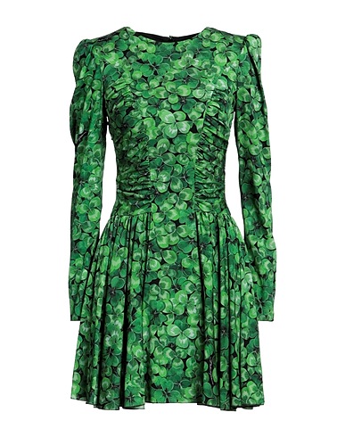 DOLCE&GABBANA Short dress Green 89% Silk, 11% Elastane