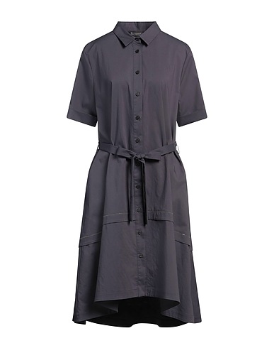 PESERICO Midi dress Lead 63% Cotton, 32% Polyester, 5% Elastane