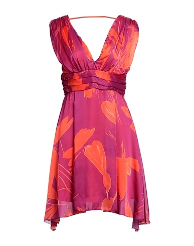 CARLA MONTANARINI Short dress Magenta 100% Polyester
