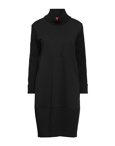 MIRELLA MATTEINI Short dress Black 95% Polyester, 5% Elastane