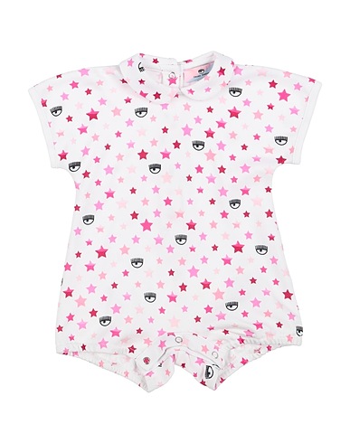 CHIARA FERRAGNI Baby jumpsuit  White 100% Cotton