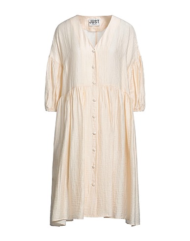 JUST FEMALE Shirt dress Cream 45% Lyocell, 37% Viscose, 18% Nylon