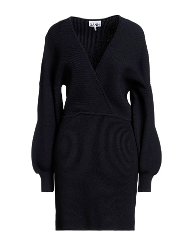 GANNI Office dress Midnight blue 55% Rayon, 29% Polyamide, 16% Elastane