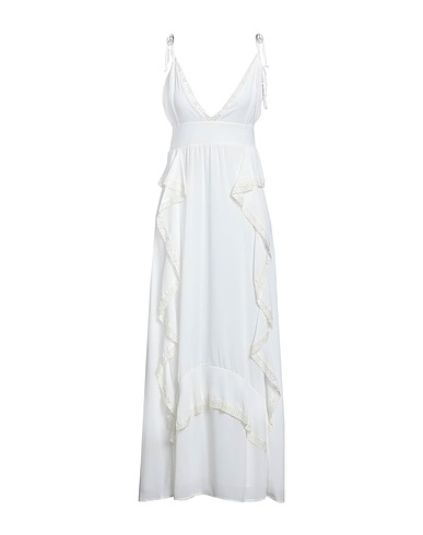 KAOS Long dress White 100% Polyester