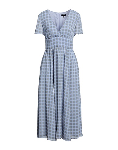 EMPORIO ARMANI Midi dress Pastel blue 100% Polyester