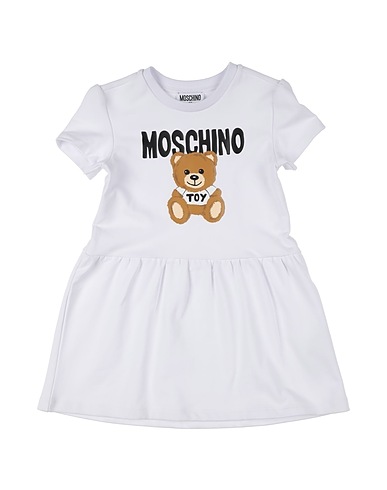 MOSCHINO TEEN Kleid Weiß 100% Baumwolle, Elastan